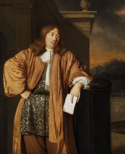 Ritratto di un signore in vestaglia color albicocca da Ary de Vois